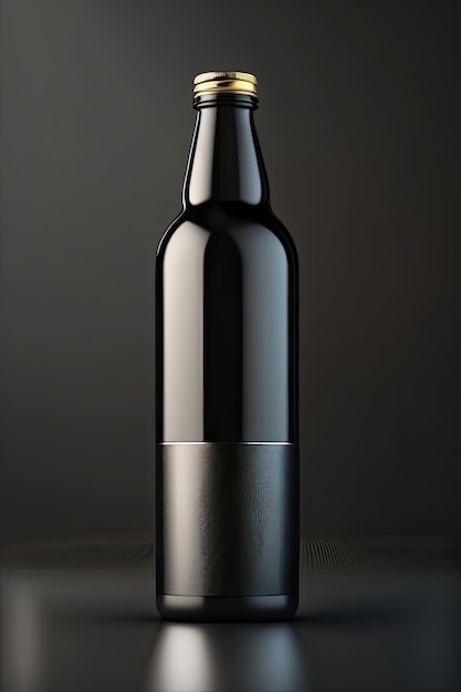Contenitore per bottiglie con etichetta vuota mock up illustrazione ai generata