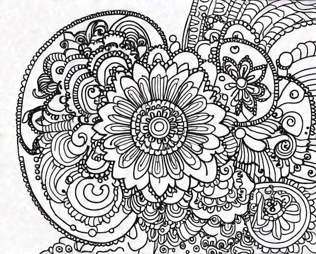 contorno mandala per colorare libro linea arte contorno arte clipart