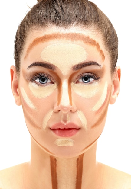 Contouring Make up donna viso Contorna e illumina il trucco