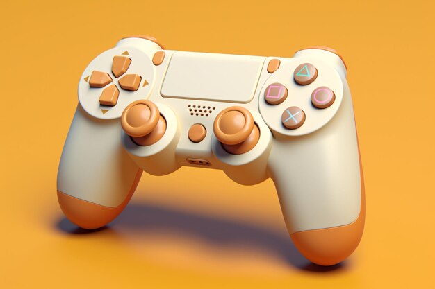 Controller di gioco 3D sullo sfondo joystick della console di gioco Generative AI