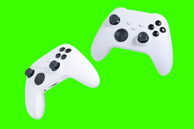 Controller di gioco con sfondo verde per il ritaglio