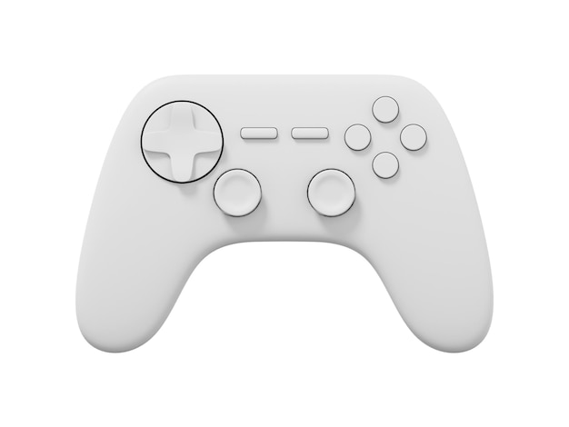 Controller di gioco per console realistico Icona isolata Whitr su sfondo bianco Rendering 3D