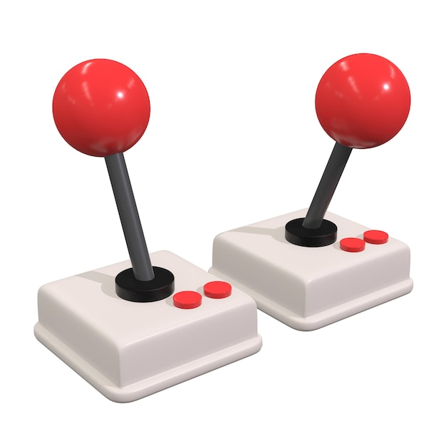 Controller di videogiochi retro gamepad joystick 3d
