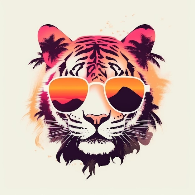 Cool Tiger in occhiali da sole