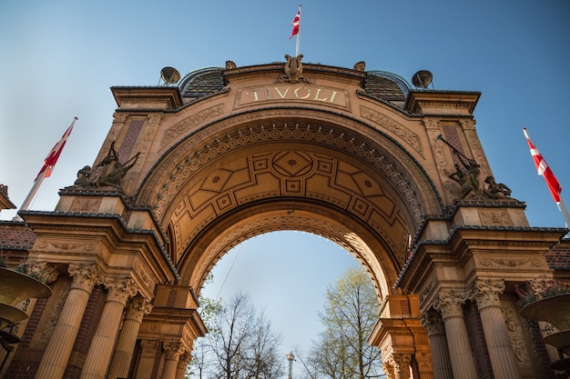 Copenhagen Danimarca Il cancello d'ingresso dei Giardini di Tivoli