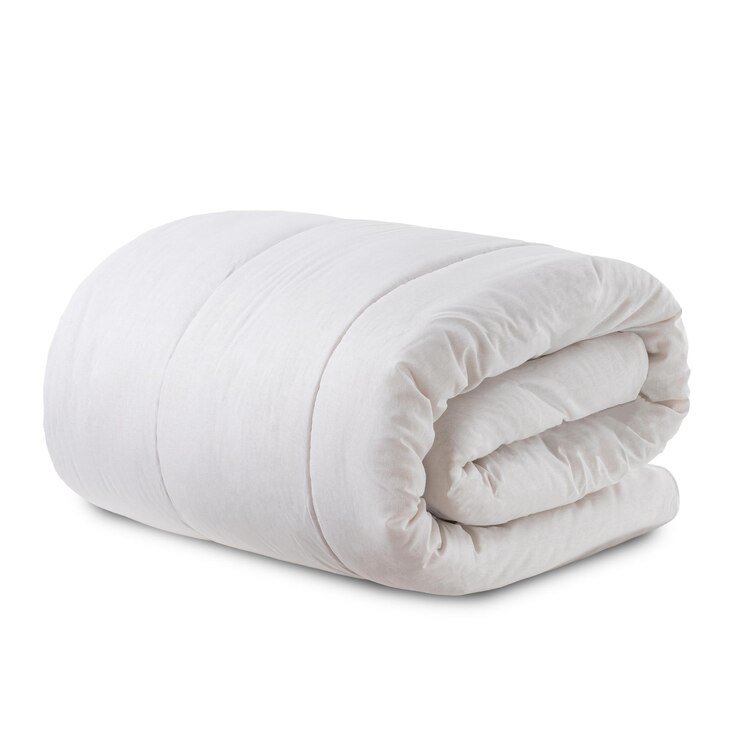 coperta bianca con riempimento di poliestere cotton coperta con cucitura a catena cucita a macchina