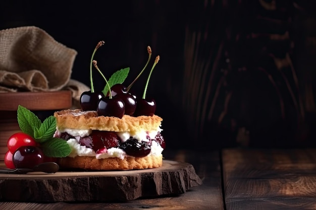 Coperta di scone con una varietà di bacche