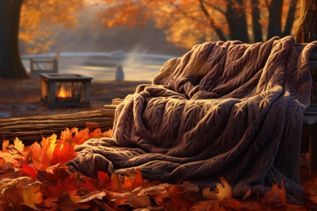 Coperta in autunno 8k realismo fantasy colorato 3d