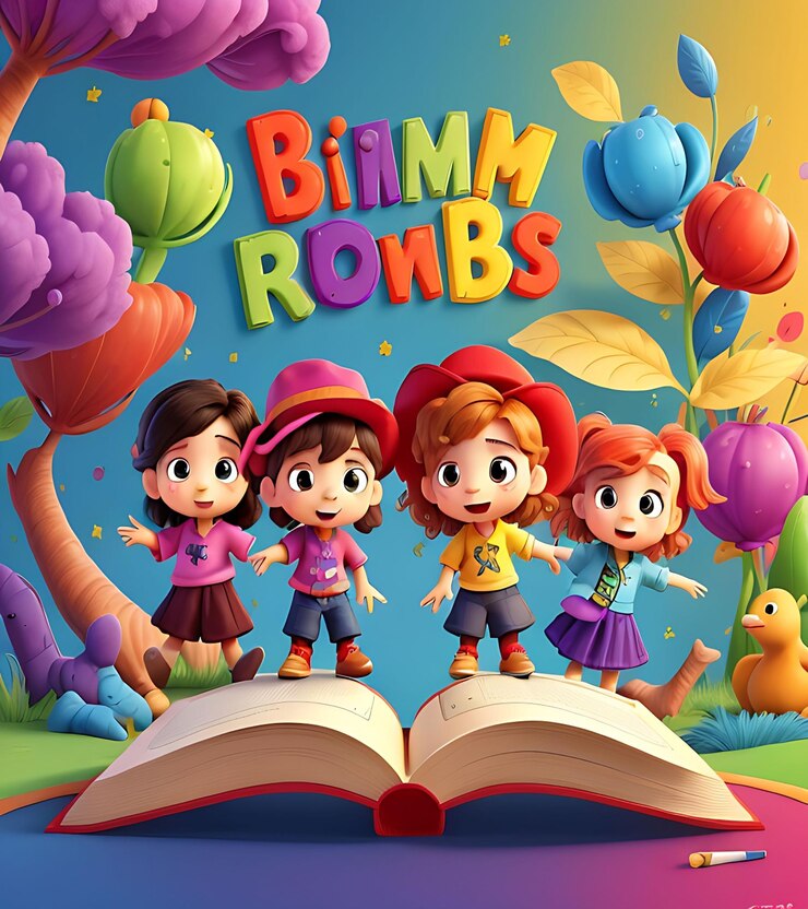 Foto copertina colorata per bambini e libri