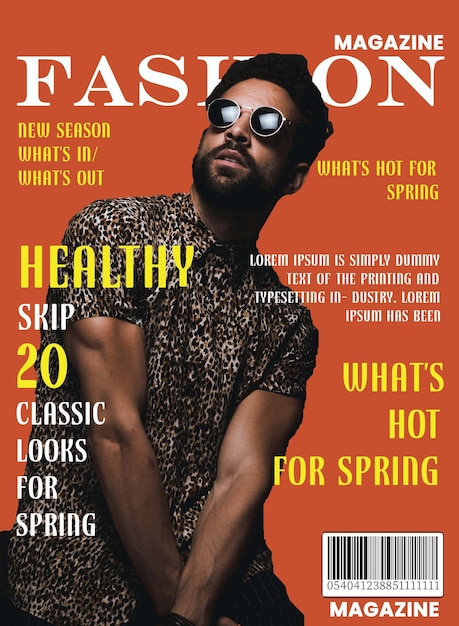 Copertina della rivista di moda primaverile