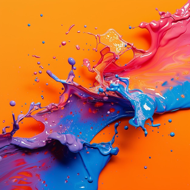 copertina Facebook per un'agenzia di branding con vibranti schizzi di colore e contrasto sullo sfondo