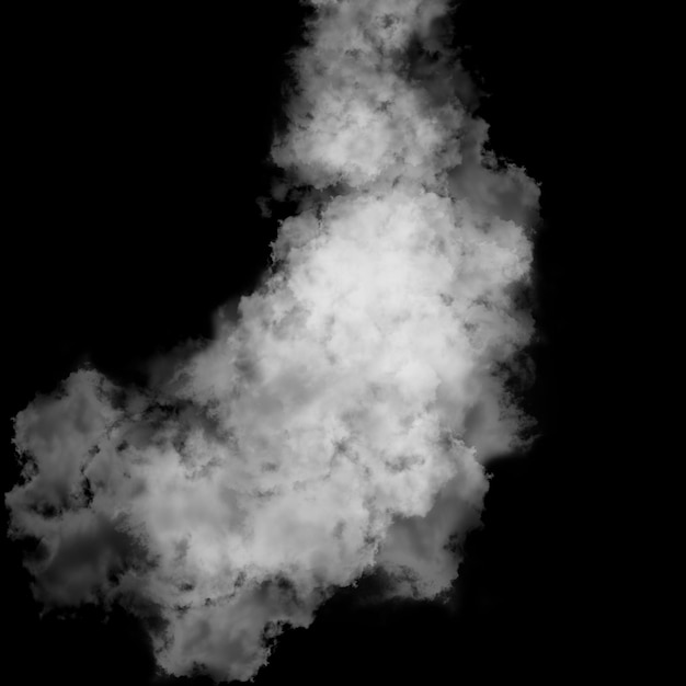 Copertura di fumo sullo sfondo nero liscio