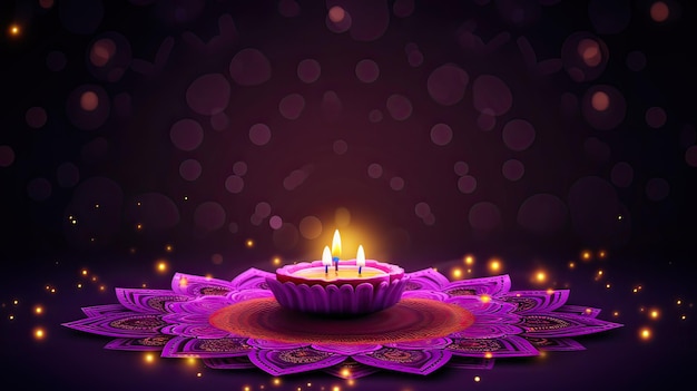 Copia spazio Banner di sfondo Diwali