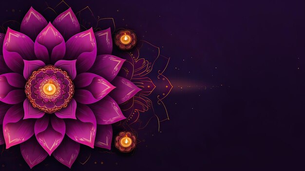 Copia spazio Banner di sfondo Diwali