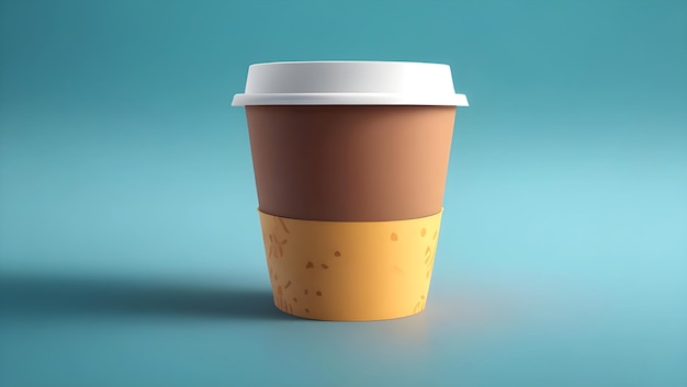 Coppa da caffè di carta realistica generata da Ai