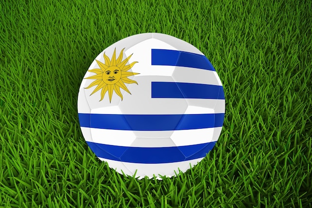 Coppa del mondo di calcio della bandiera dell'Uruguay