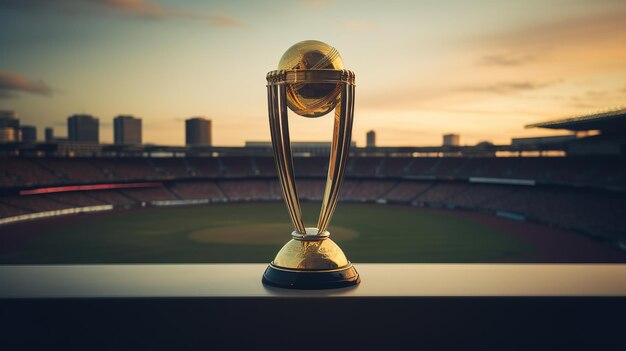 Coppa del mondo di cricket Trofeo Generative Ai