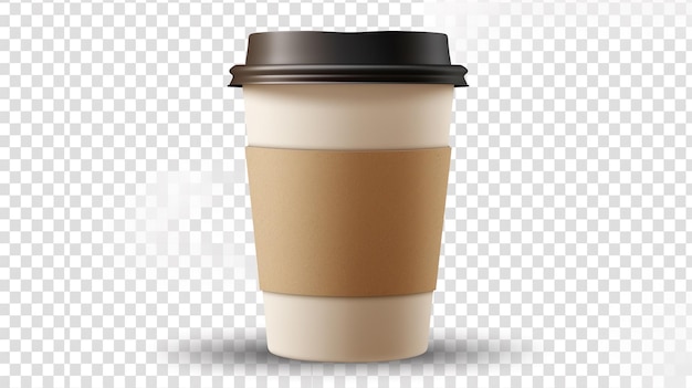 Coppa di caffè a mano vuota isolata su sfondo bianco