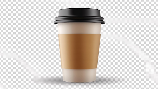 Coppa di caffè a mano vuota isolata su sfondo bianco