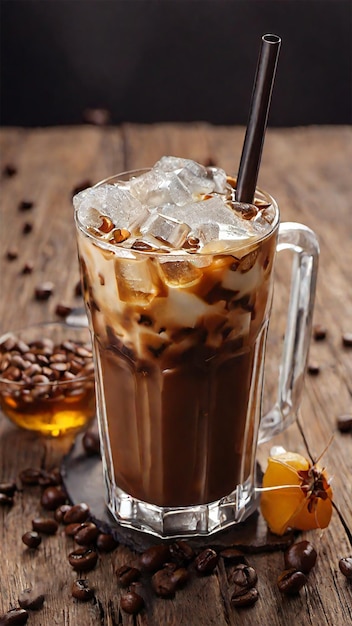 Coppa di caffè ghiacciato caffè caffè caldo foto