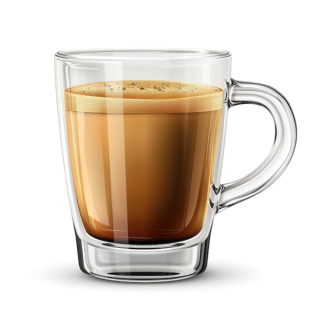 Coppa di caffè isolata su sfondo bianco