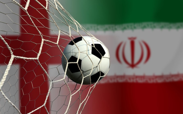 Coppa di calcio tra la nazionale inglese e la nazionale iraniana