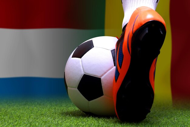 Coppa di calcio tra la nazionale olandese e la nazionale senegalese