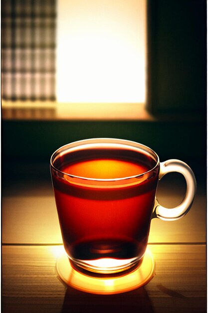 Coppa di vetro, tazza di caffè, tazza di tè, carta da parati, illustrazione di sfondo, pubblicità promozionale del prodotto