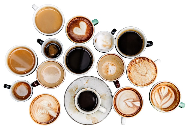 Coppe da caffè adesivo png sfondo trasparente