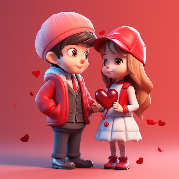 Coppia d'amanti abbraccia il cuore insieme illustrazione dei cartoni animati