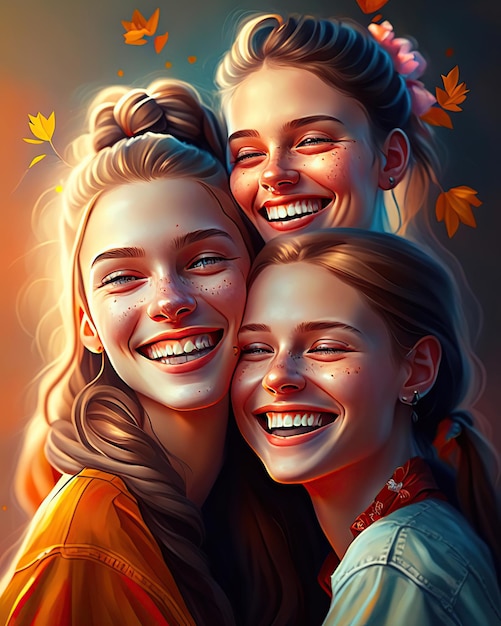 Coppia di ragazze sorridenti