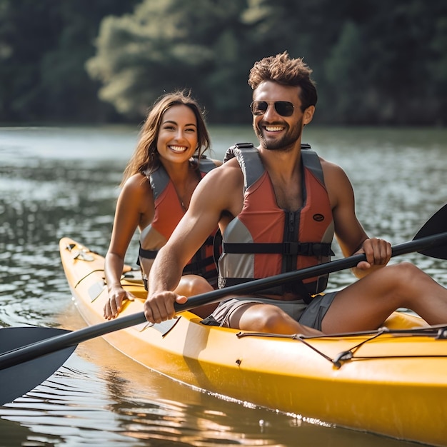 Coppia in kayak