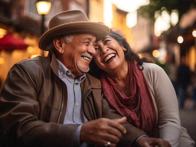 Coppie senior felici che trascorrono del tempo insieme