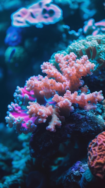 coralli paesaggio marino sfondo verticale