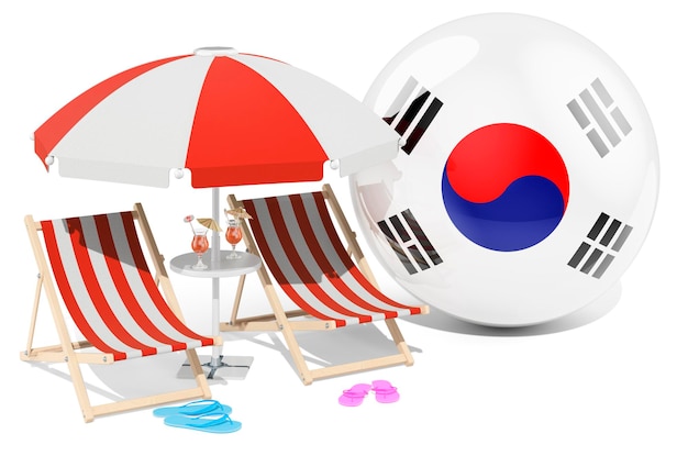 Corea del Sud Resorts Corea del Sud Vacation Tours Pacchetti di viaggio concetto rendering 3D