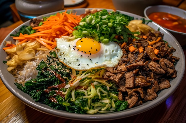 Coreano Bibimbap AI generativa