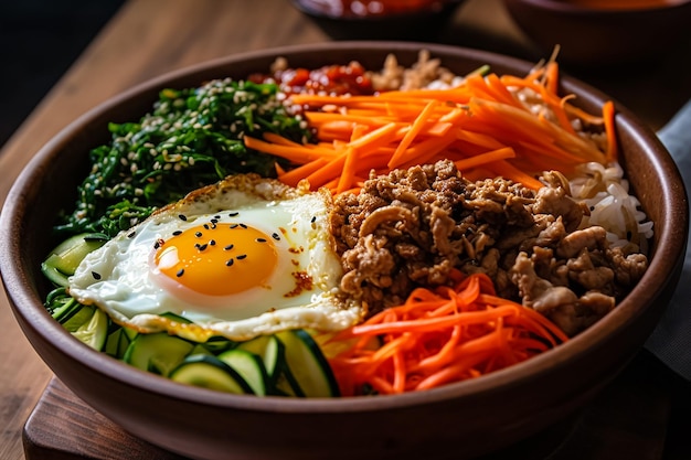 Coreano Bibimbap AI generativa