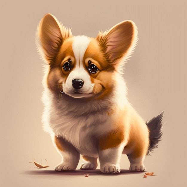 Corgi carino in posa seduta