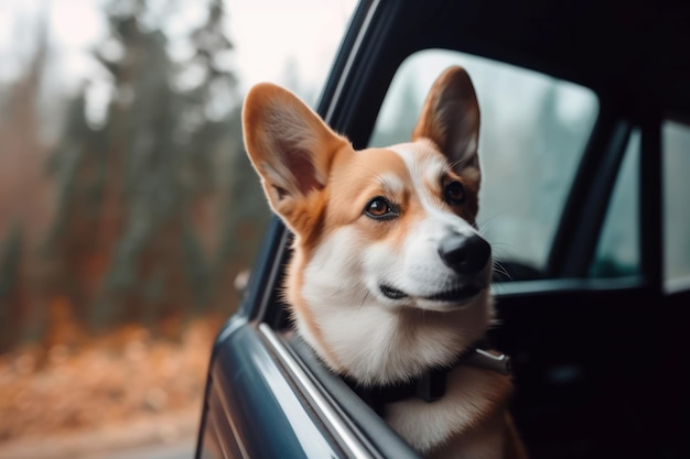 Corgi dog trip fun Genera Ai