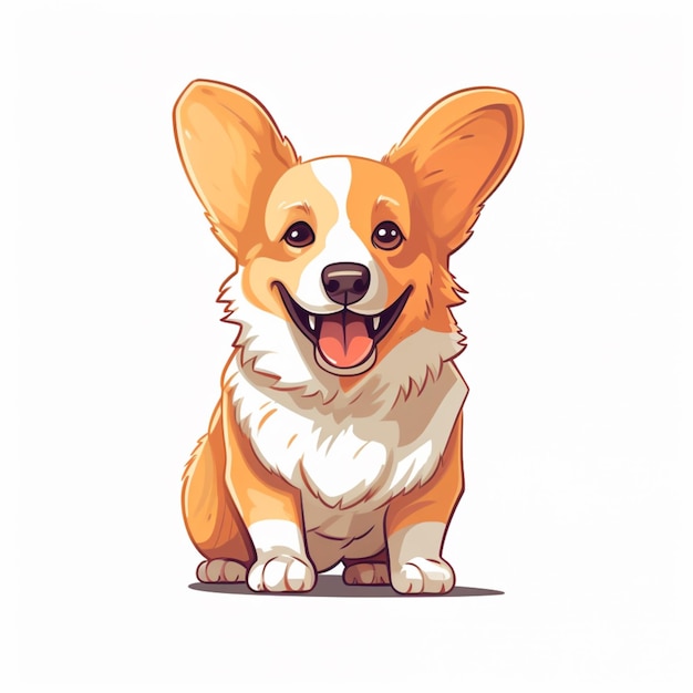 Corgi pet clip art in stile cartone animato