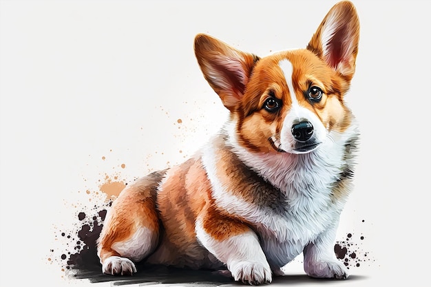 corgi semplice e carino AI generativa