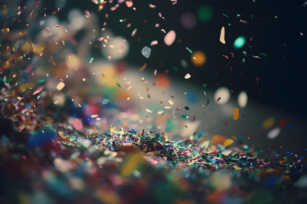 Coriandoli di carnevale realistico sfondo colorato mardi gras