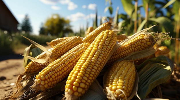 Corn close up realistico Ultra HD 8k