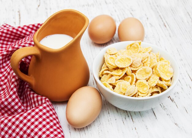 Cornflakes con latte