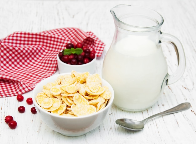 Cornflakes con latte