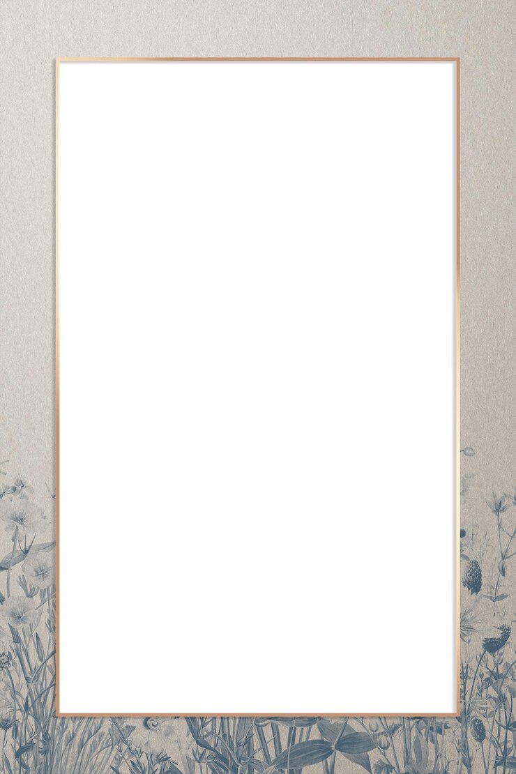 Foto cornice a fiori monocromatica png blu