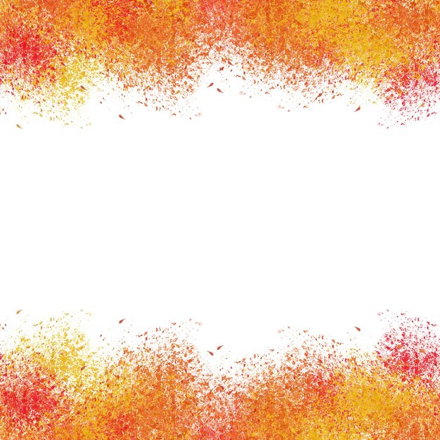 Cornice autunnale dell'acquerello di foglie di acero rosse e arancioni