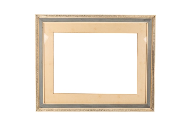 Cornice d'immagine vintage isolata su un modello a sfondo bianco