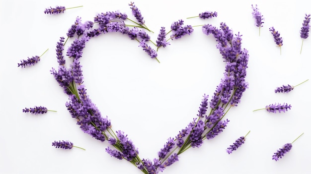 Cornice di composizione di fiori fatta di fiori di lavanda freschi