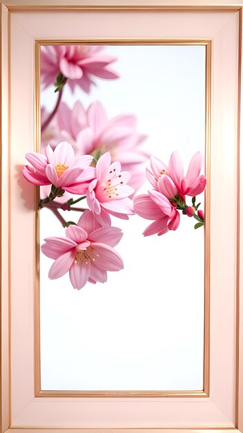 Cornice di fiori carina rosa arte Ai